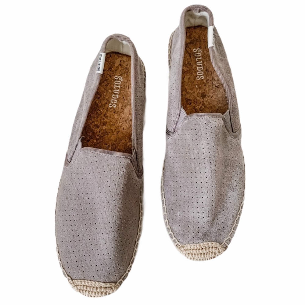 Soludos Malibu gray platform espadrilles sz 6.5
